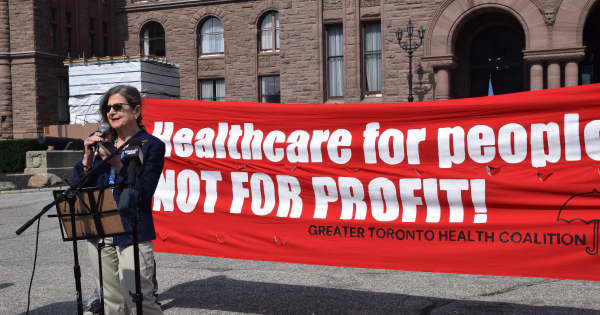 RNAO at for-profit protest